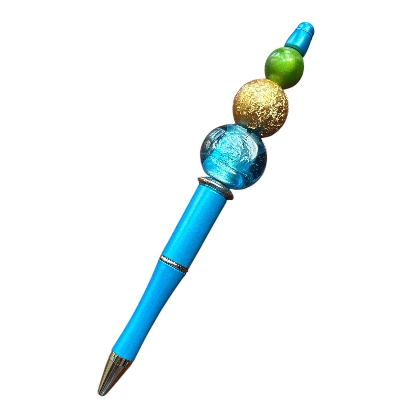 Exclusive Island-Inspired Vibrant Yellow Notebook/Journal Handcrafted Beaded Pen Set
