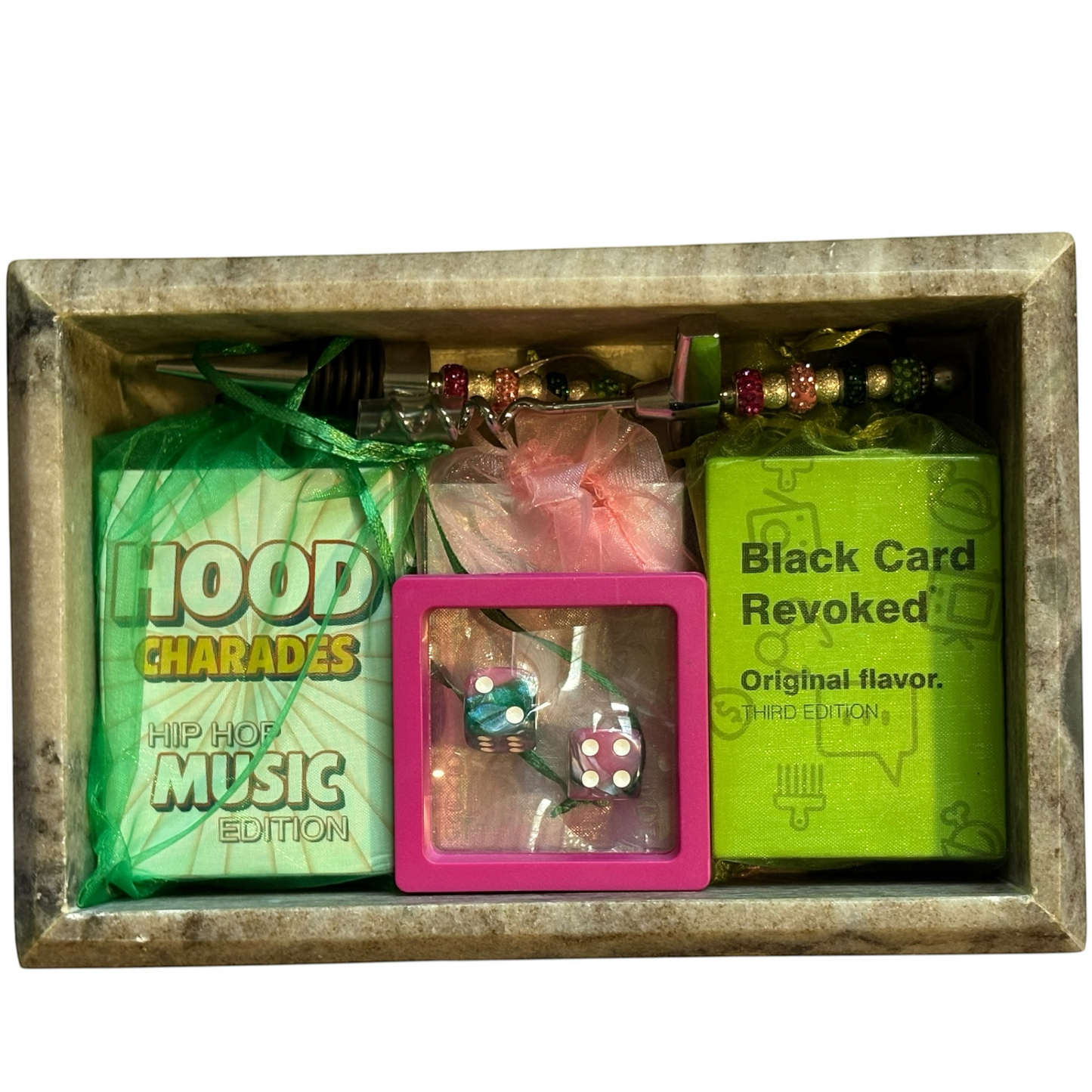 Premium Marble Pink and Green in Las Vegas Game Night Luxury Box